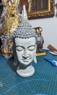 Buddha Head Bust White