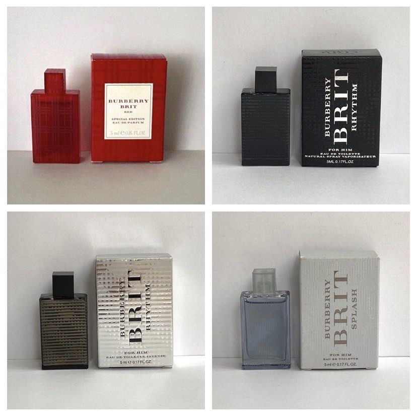Burberry Brit Red Rhythm Splash Eau de Parfum EDP Eau de Toilette EDT Perfume Miniature for Women Her for Men Him 5ml