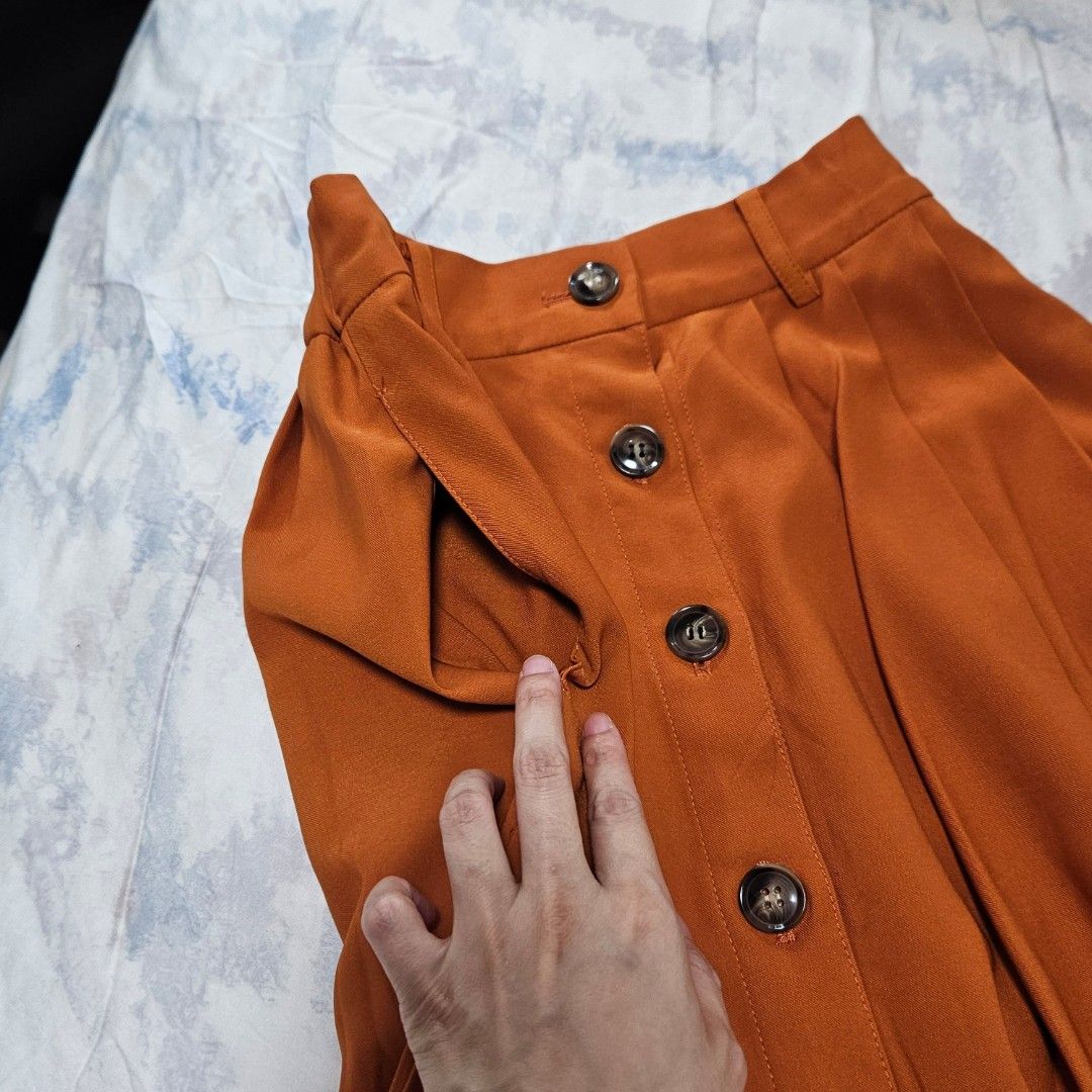 Burnt Orange Maxi Skirt, Women's Fashion, Bottoms, Skirts on Carousell