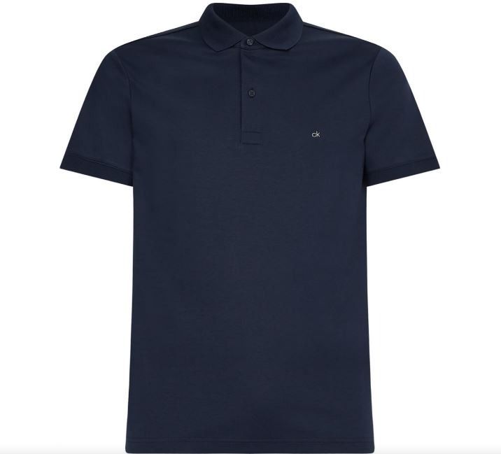 Calvin Klein Liquid Touch Polo Shirt Navy Slim Fit