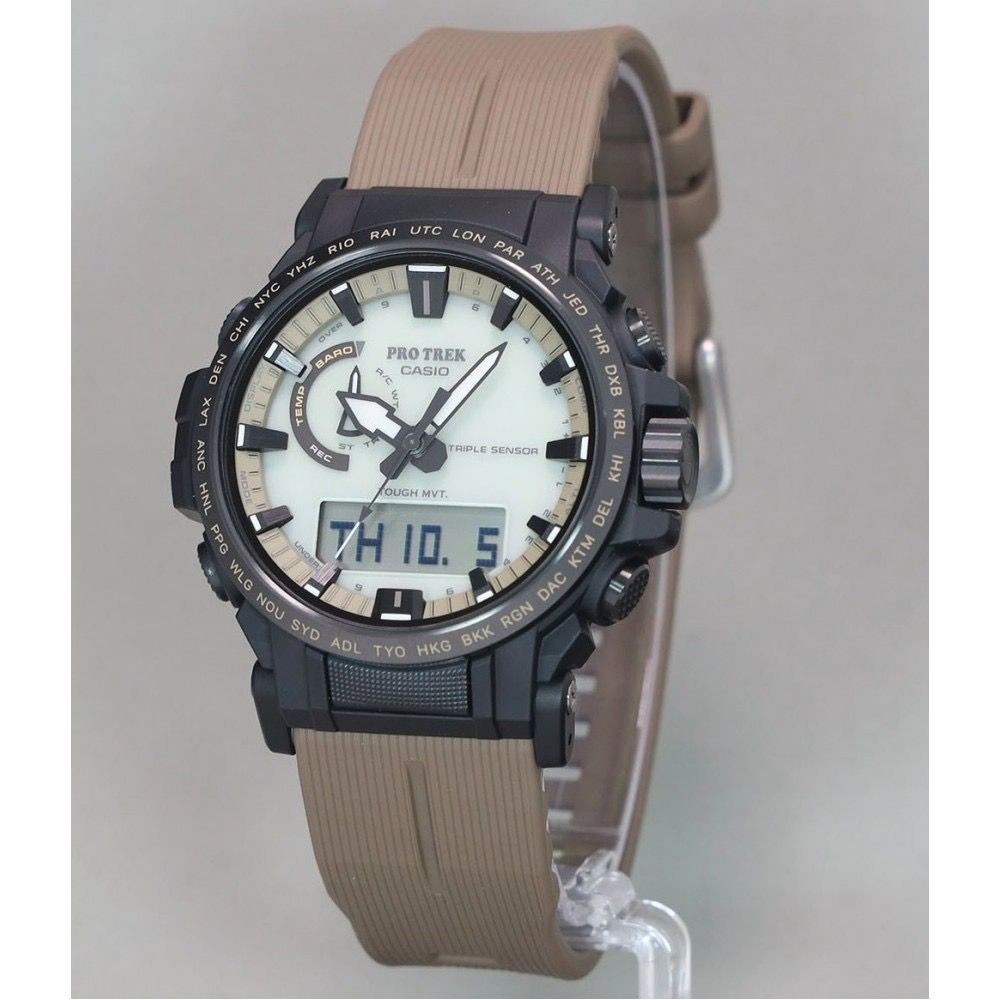 CASIO PRO TREK PRW series Neo-Brite磷光融入太陽能錶盤設計 PRW-61LD PRW-61LD-5 ...