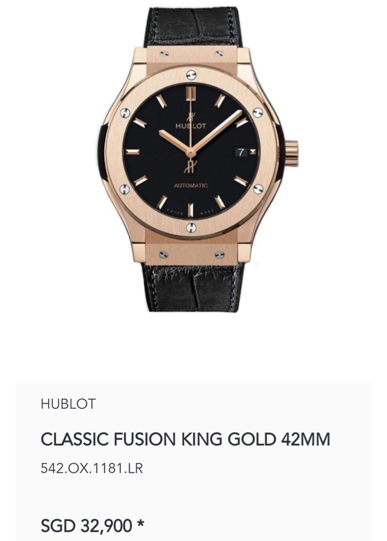 Hublot king online gold 42mm