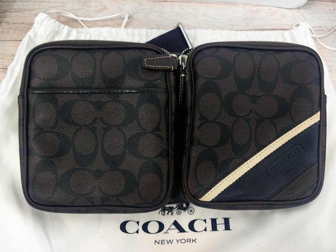 Coach heritage stripe hip bag on sale