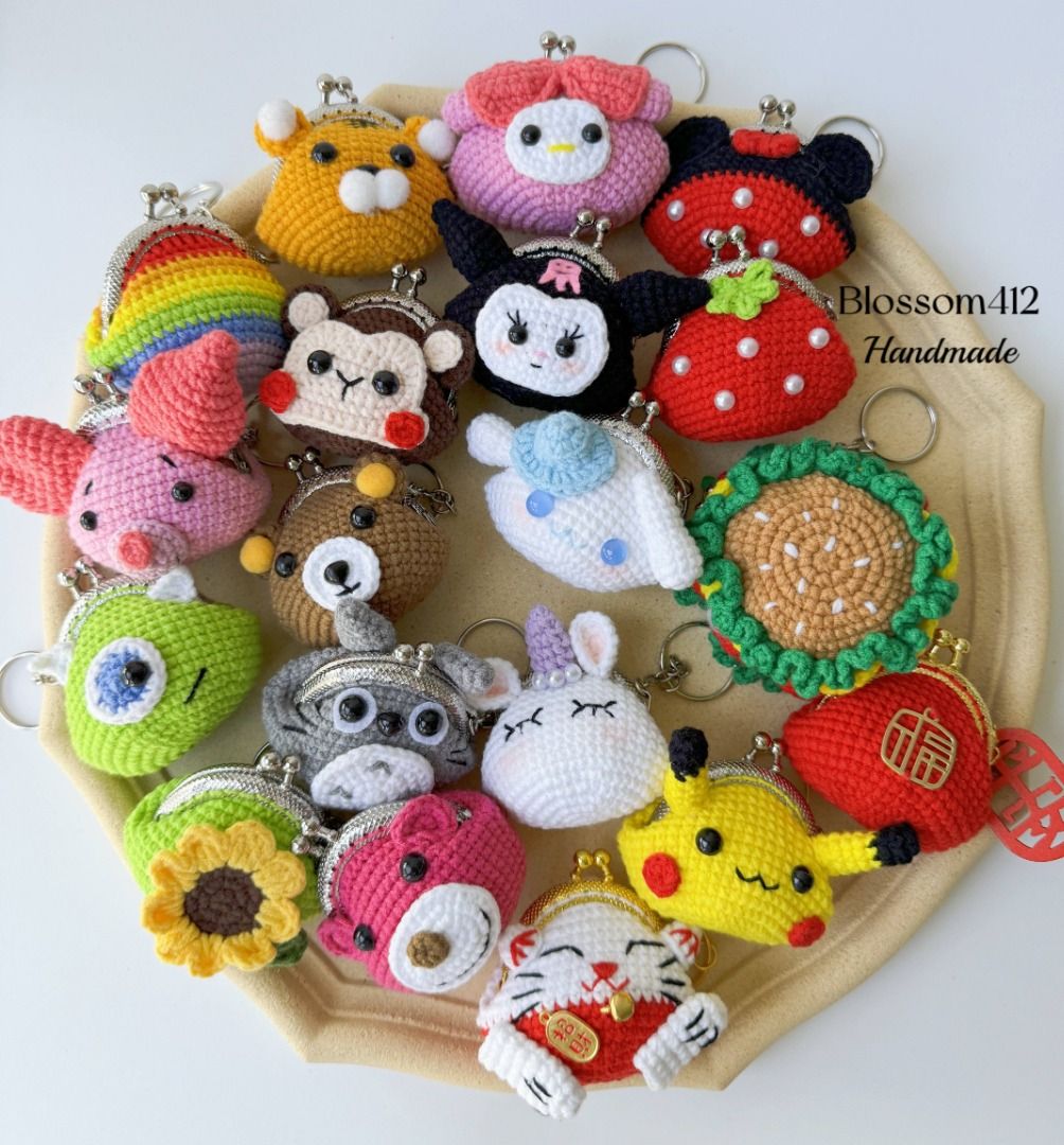 crochet coin purse cute coin purse kisslock pouch cross body purse girls purse crochet bag wallet for girl birthday gift Women s Fashion Bags Wallets Wallets Card Holders on Carousell