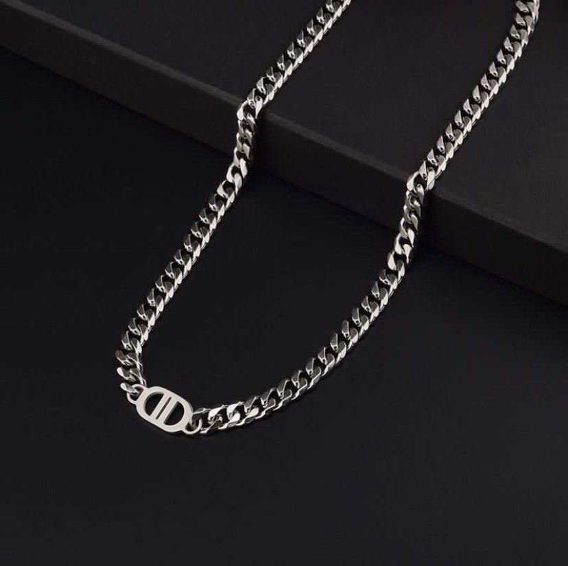 Mens double discount chain necklace