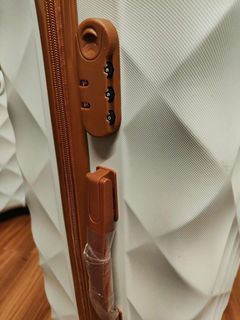 Elegant white caramel luggage