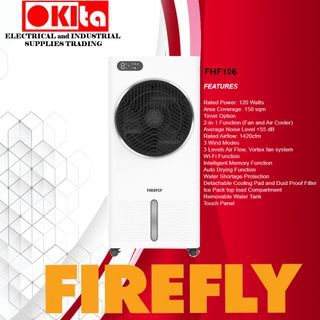 FHF106 FIREFLY SMART WIFI VORTEX AIR COOLER/ ICE PACK TOP LOAD COMPARTMENT/with REMOTE CONTROL