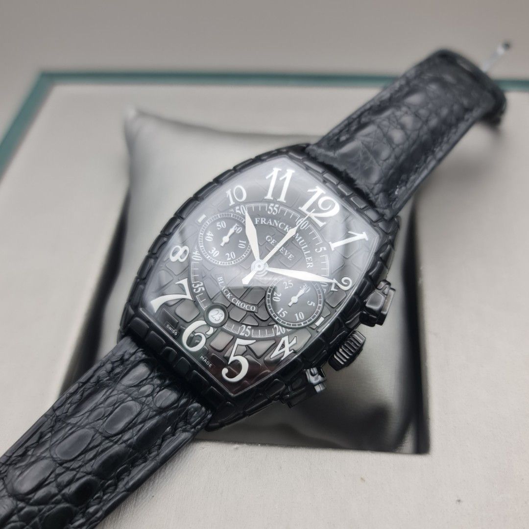 Franck muller black top croco