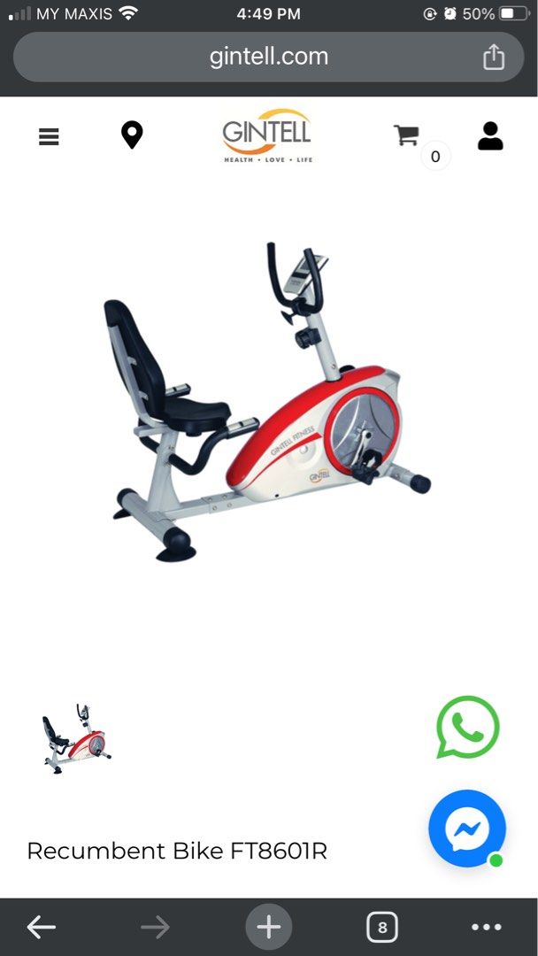 Gintell Recumbent Bike Sports Equipment Other Sports Equipment