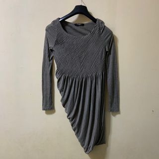 Givenchy Mid Length Gray Cinch Dress