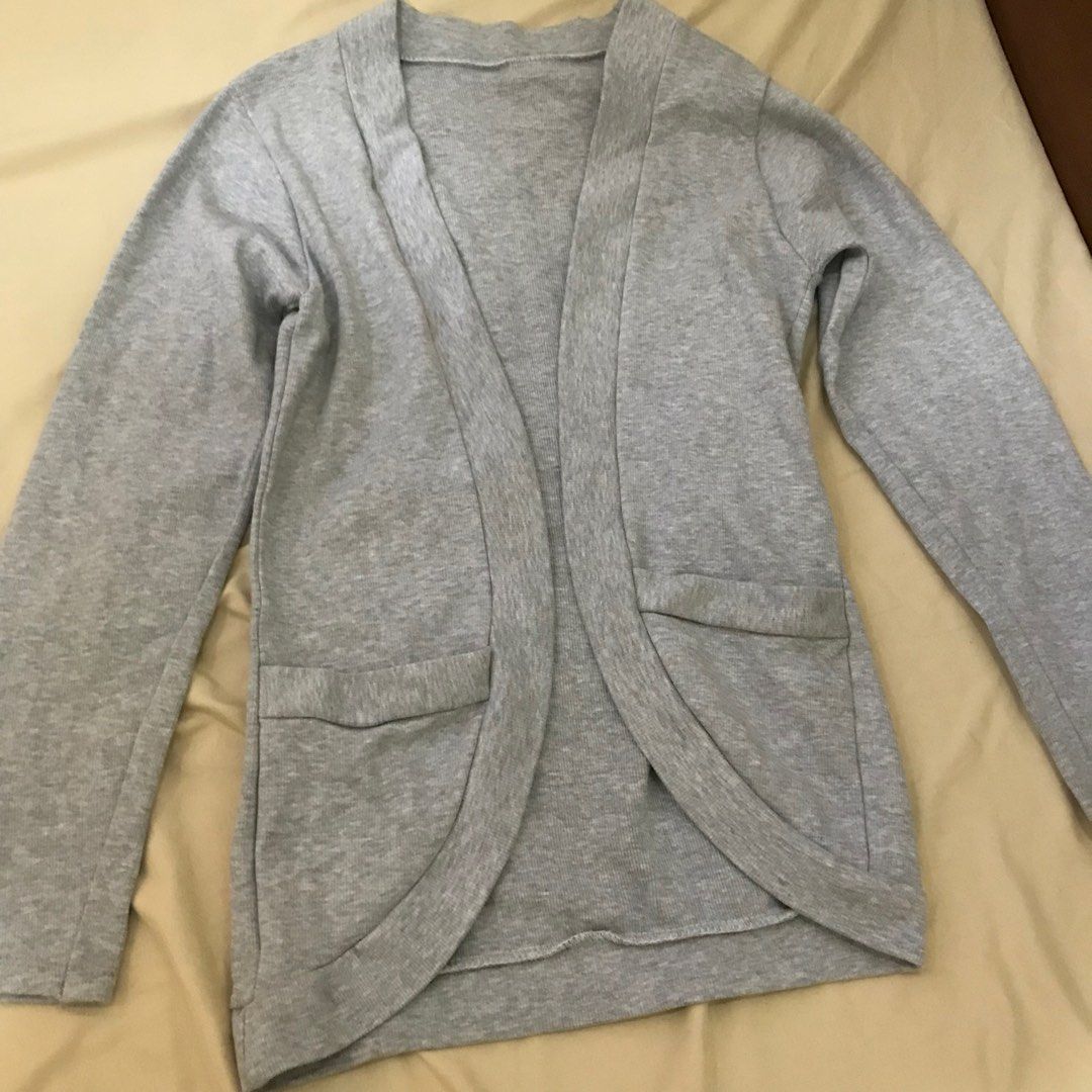 Gray cardigan, Women's Fashion, Coats, Jackets and Outerwear on