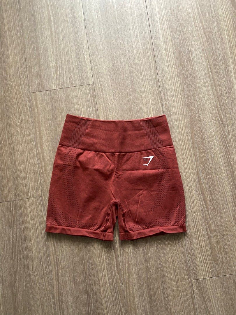Gymshark Vital Seamless 2.0 Shorts - Brick Red Marl