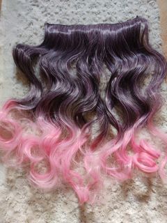 Hair extensions (purple-pink)