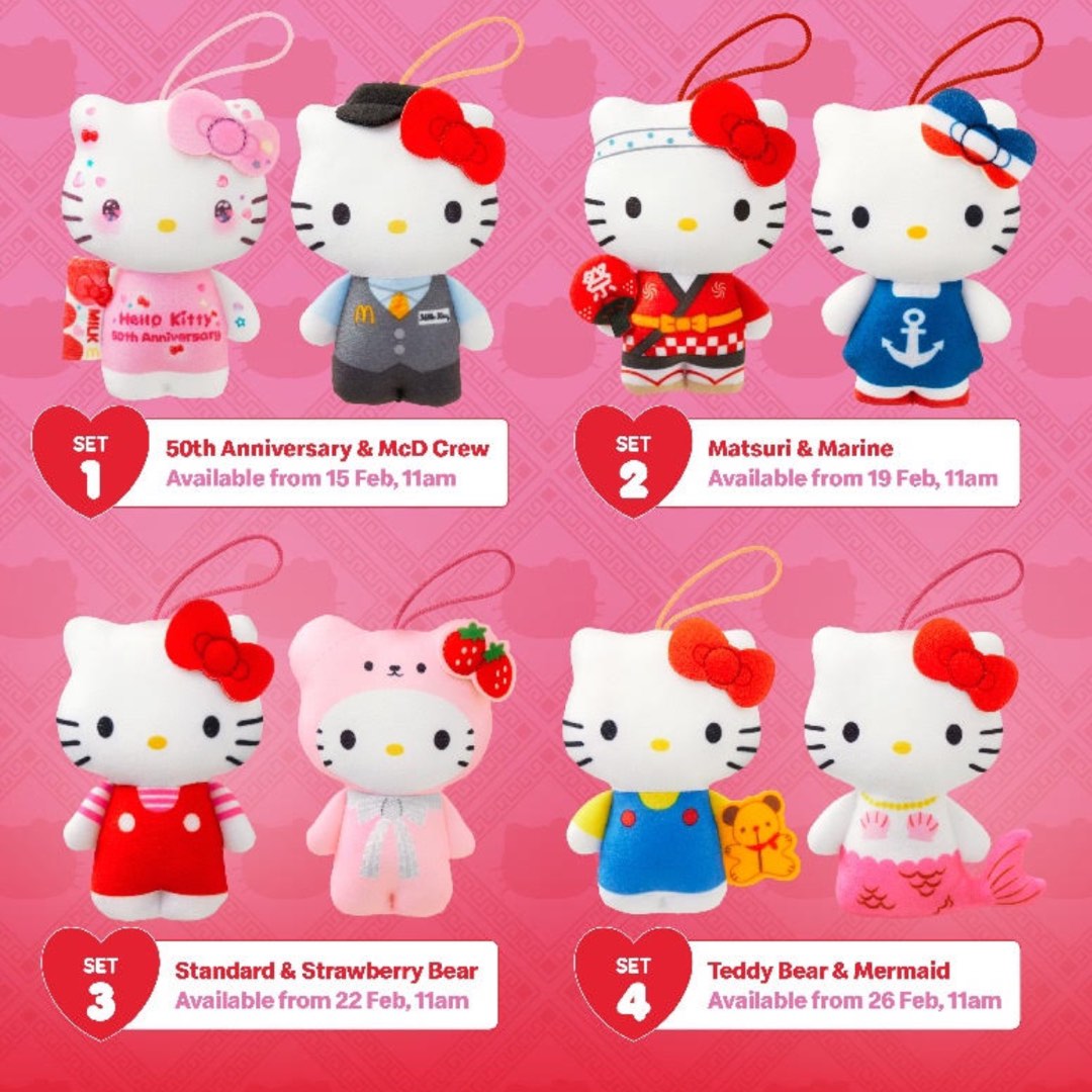 McDonald's Happy Meal Hello Kitty 50th Anniversary 2-Pack