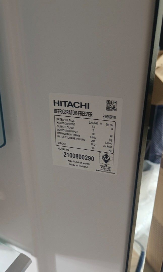 Hitachi 300L Inverter 2Door Fridge, TV & Home Appliances, Kitchen