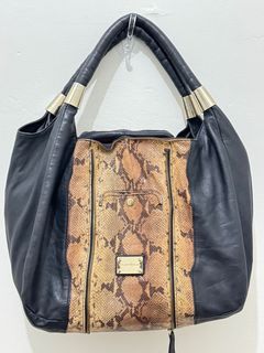 leather/ Snake skin hobo Bag