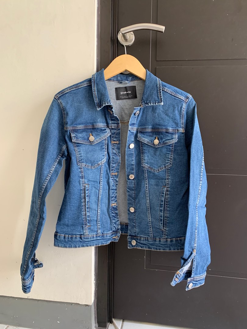 Jaket jeans stradivarius on sale