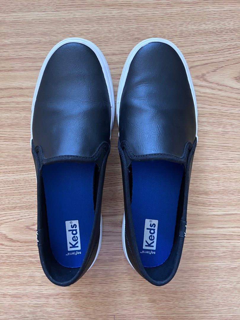 Keds Double Decker Leather Black (Size USA 9) (Category: Sneakers) located in Pasig City. Submitted by chi_r (Listing ID 1289727282, Image 2). Description: Used 3x Brand New is Php3795.