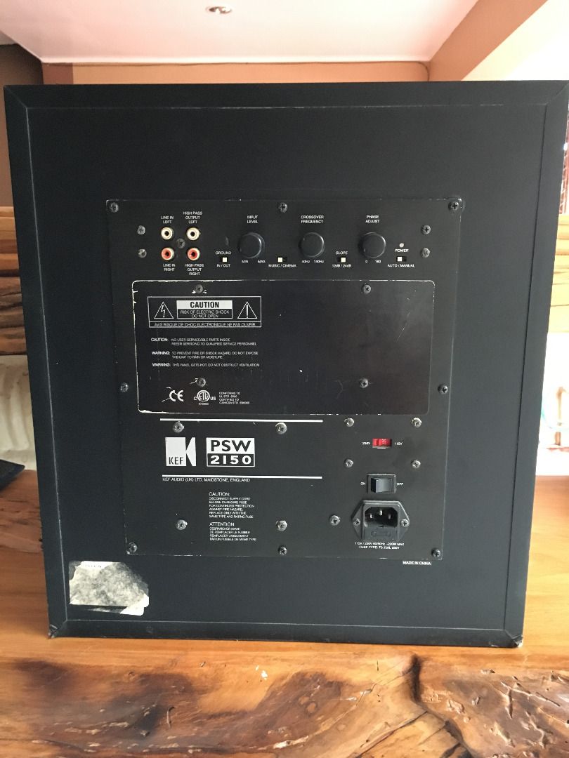 KEF PSW 2150 subwoofer Audio Soundbars Speakers Amplifiers on