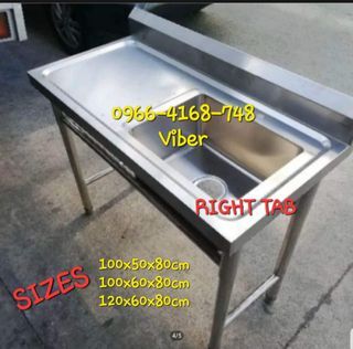 ♦️KITCHEN SINK WITH DETACHABLE STAND (BRAND NEW)MADE IN HIGH GRADE  304  STAINLESS/1.00MM STAINLESS/IN STOCK/READY TO DELIVERY (CASH ON DELIVERY WITH IN METRO MANILA/COMPLETE FITTINGS WITH FREE FAUCET