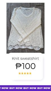 Knit sweatshirt