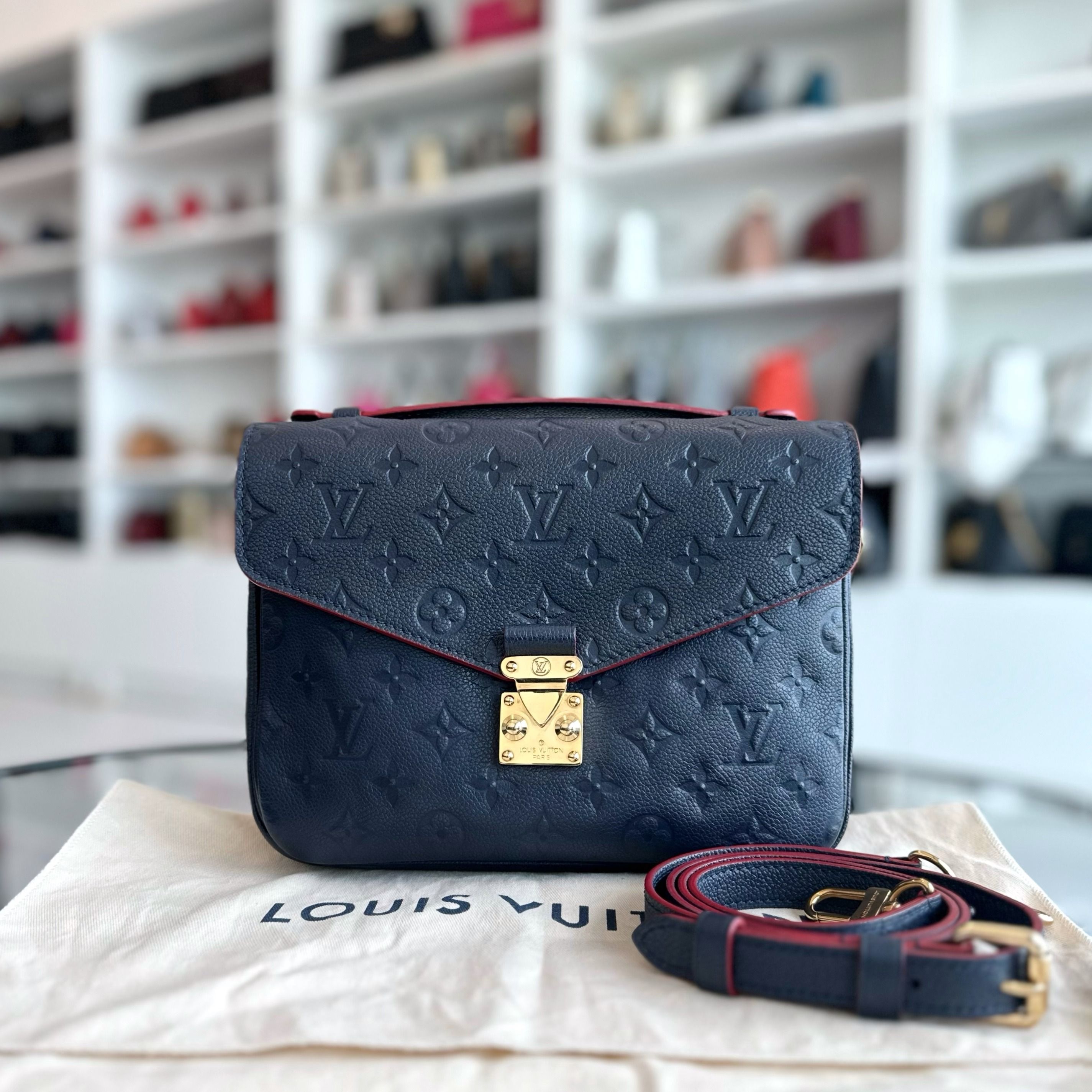 Pochette top metis navy