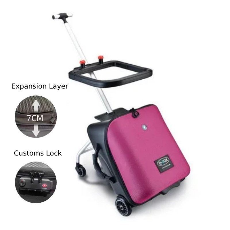 Luggage Suitcase Foldable Trolley Kids Luggage Baby Stroller 20 inch Travel Bag Wheels Children s Seat Ride on Portable Hobbies Toys Travel Luggage on Carousell