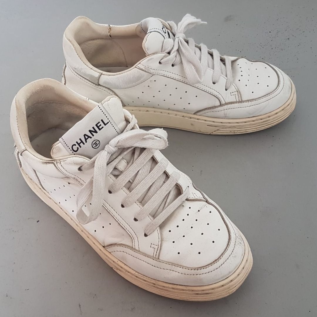 White leather designer sneakers store