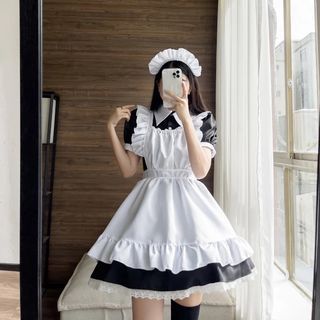 Maid Outfit Costume Cosplay Set Cute Lolita