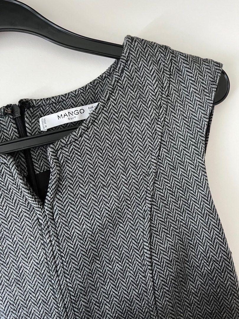 Mango herringbone dress discount