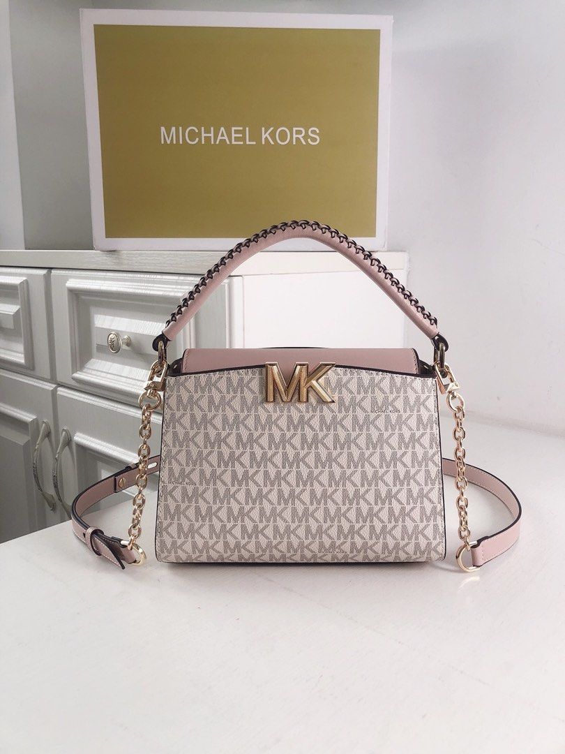 Michael Kors Karlie Women shoulder Bag 2116 Black White Pink