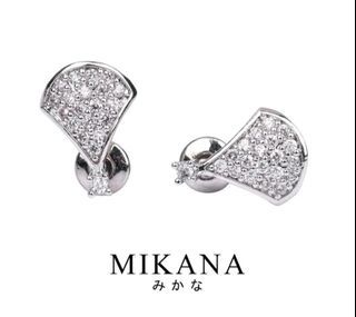 Mikana 14k White Gold Plated Etsuko Drop Earrings Accessories