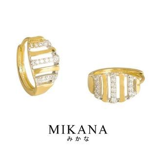 Mikana 18k Gold Plated Sajonara Hoop Earrings Accessories
