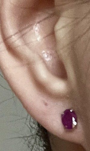 Natural ruby stone set earring and necklace (Category: Earrings) located in Quezon City. Submitted by red_velvetbox (Listing ID 1289766081, Image 3). Description: Natural stones ruby K18 setting brandew .