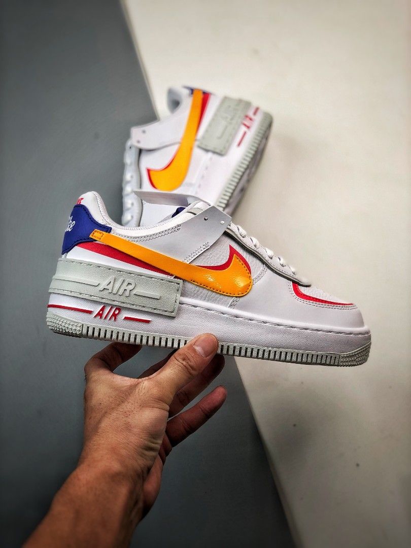 NEW Nike Air Force 1 Shadow White Orange shoes Women s Fashion