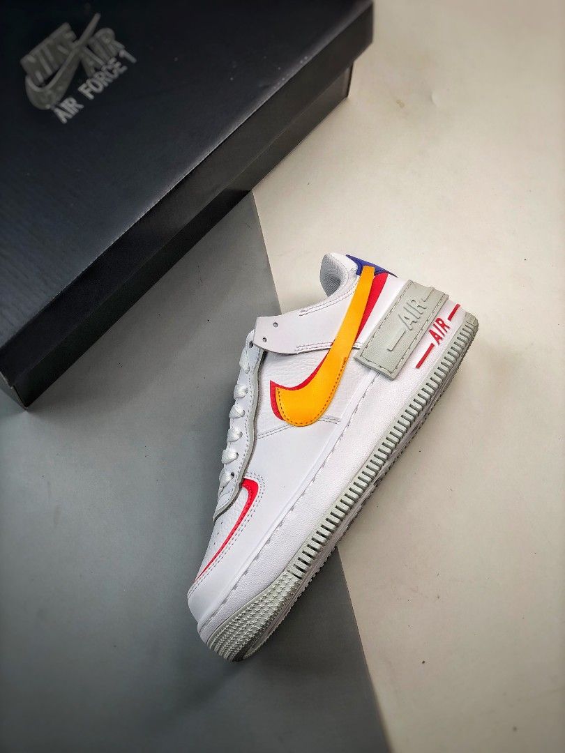 NEW Nike Air Force 1 Shadow White Orange shoes Women s Fashion