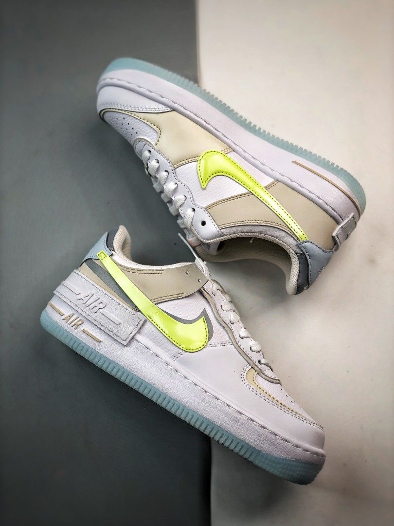 HOT Yellow Air Force One Shadow Lemon Nike Air Force Shadow