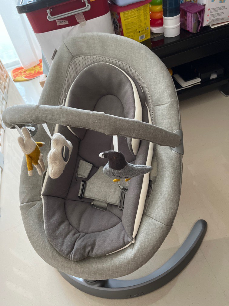 Nuna Leaf Grow Swing Chair Quartz Babies Kids Infant