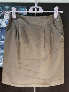 Office Skirt (Dark Brown)