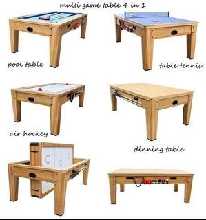 ONHAND! 4x8ft 4in1 Multigame Table (BILLIARD,AIR HOCKEY,TABLE TENNIS,DINNING)
