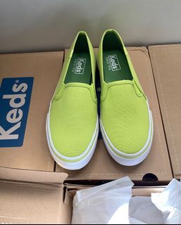 Original Keds (Brand New) Double Decker Slip On Lemon (Apple green color) Size 5 to 6.5 Women