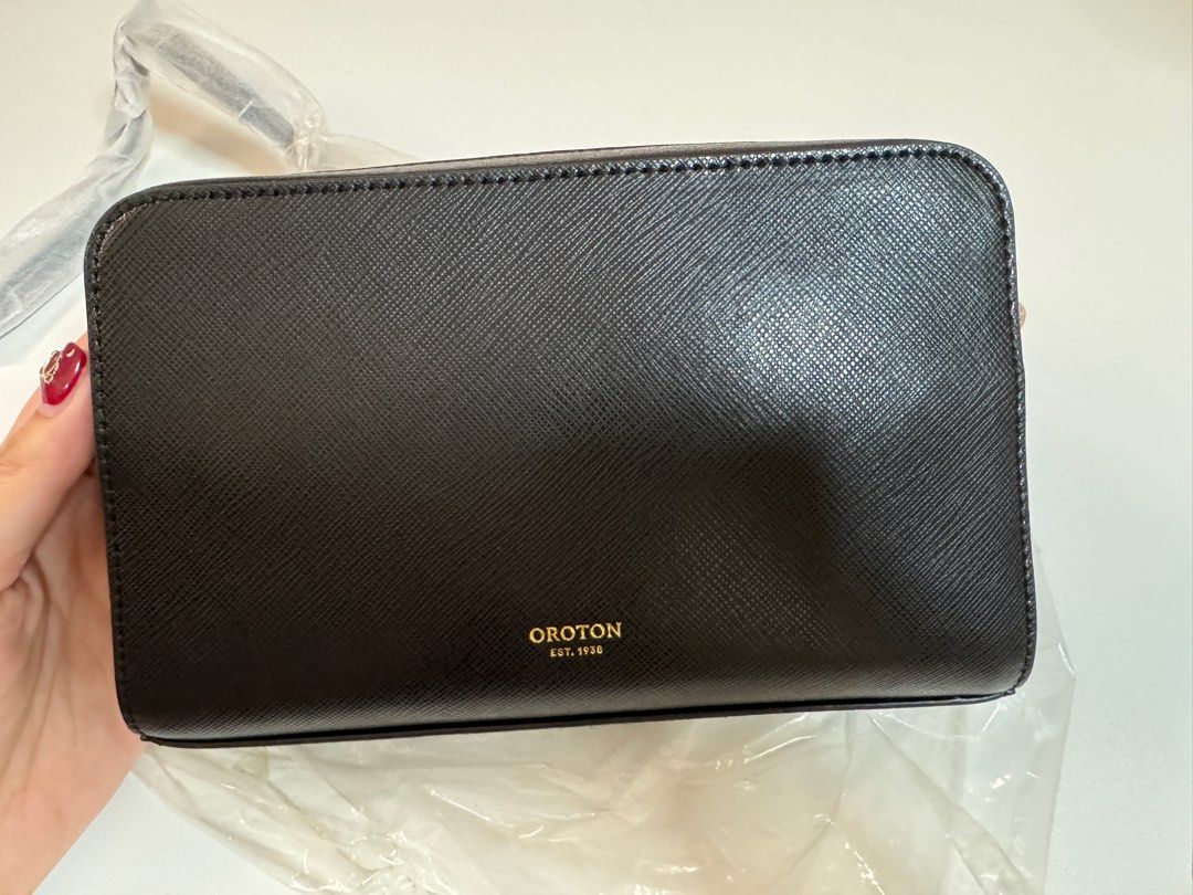 Oroton Inez Chain Crossbody Black Australian Designer Women Bag