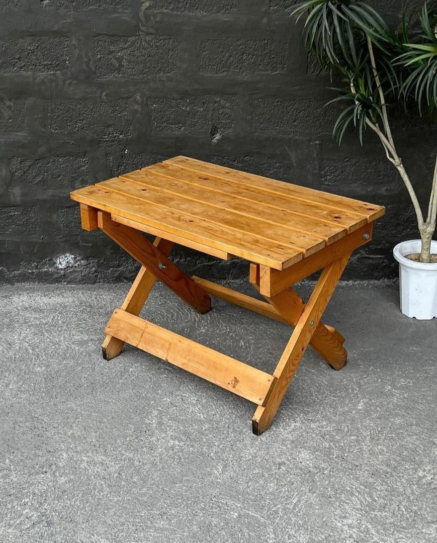 Outdoor, Garden Table Foldable (Category: Outdoor Furniture) located in Mabalacat. Submitted by thenewcraf32843 (Listing ID 1289768850, Image 3). Description: Outdoor, Garden Table Foldable In good condition. Very presentable and sturdy. Solid pine wood🪵 Dimensions: L35.5 x W21 x H25 inches Location: Mawaque Mabalacat, Pampanga We do shipping. Mop: Gcash or Landbank. Strictly no reservation and COD. Payment first basis.. DM to inquire📩.