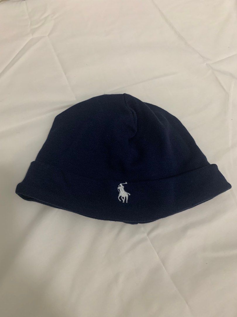Polo Ralph Lauren Baby Boy Cotton Fold Over Beanie Hat One Size 39cm