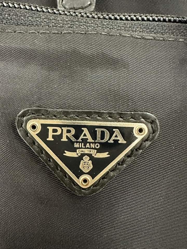 💋 PRADA Small Classic Logo Nylon & Leather Backpack Drawstring Bag (Category: Luxury Bags & Wallets) located in Clarin. Submitted by myclosetph143 (Listing ID 1289767862, Image 3). Description: PRADA Small Classic Logo Nylon & Leather Backpack Drawstring Bag 15,980 lp plus sf Guaranteed Authentic 💯 Small size Nylon and leather Rank A.