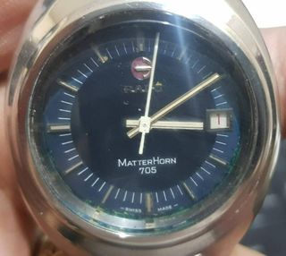 RADO Matterhorn 705 Navy Dial Date Cut Glass AUTOMATIC Men's Watch