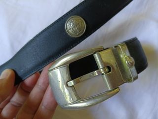 rare Versace medusa leather belt