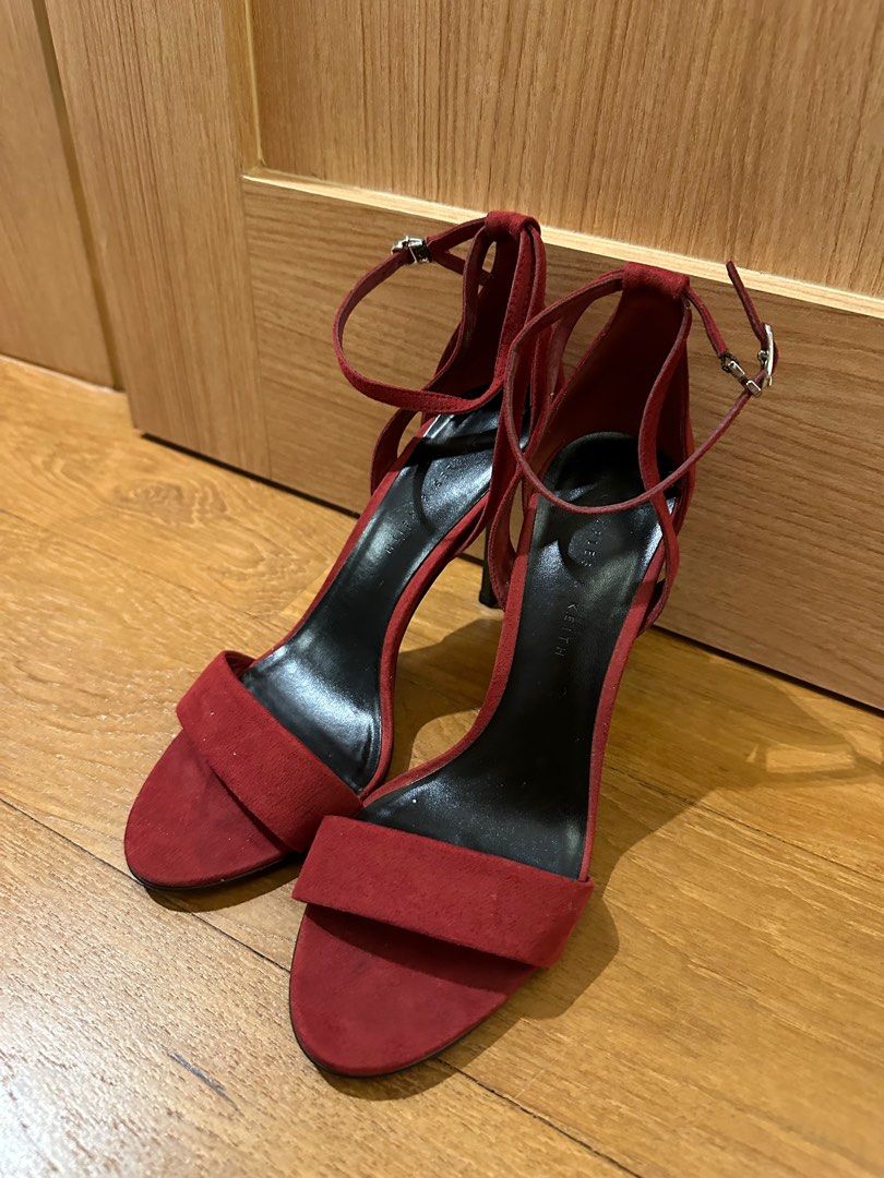 Red top black heels