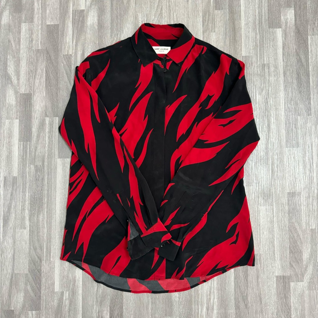 Saint laurent new arrivals flame shirt