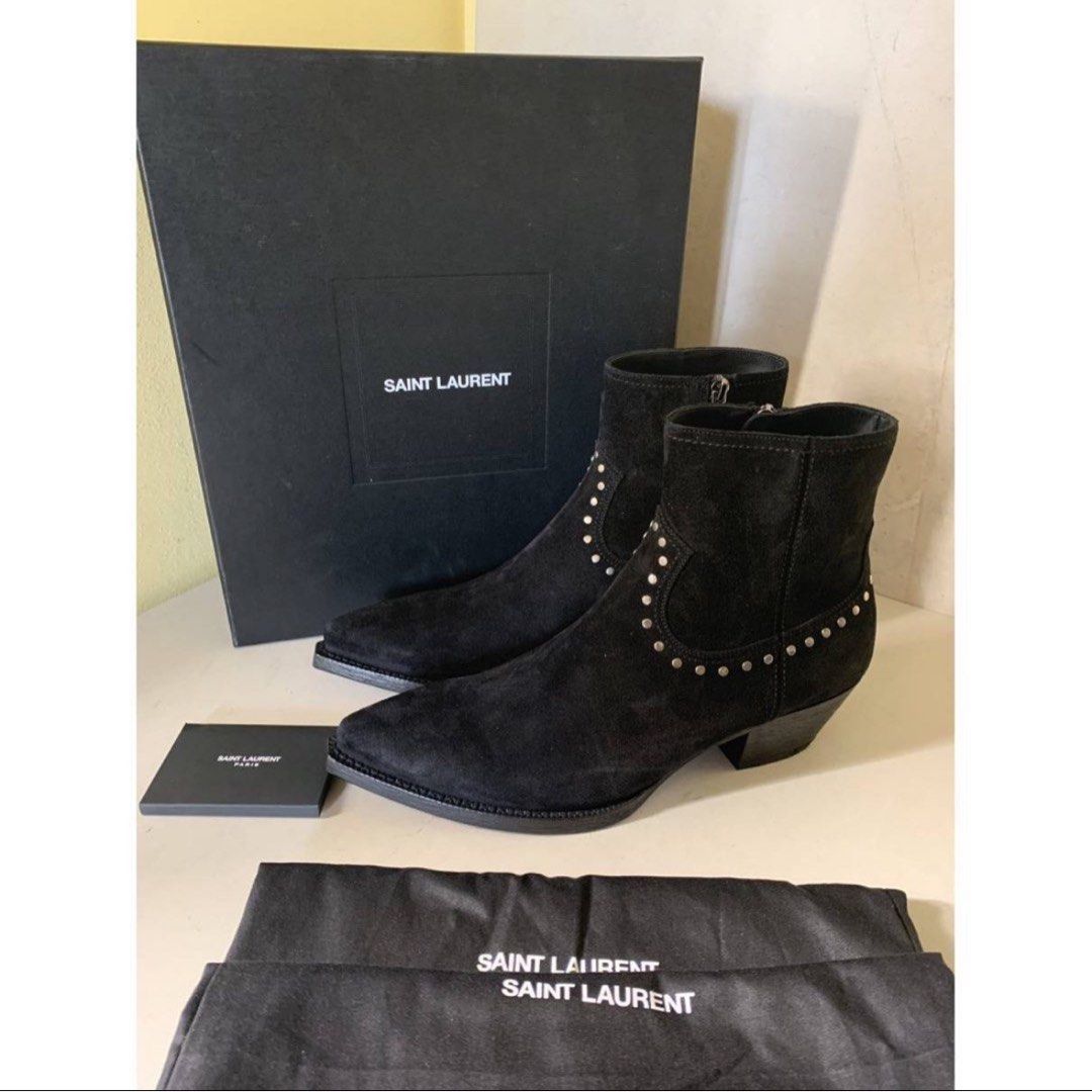 Saint Laurent Lukas studded boots 40